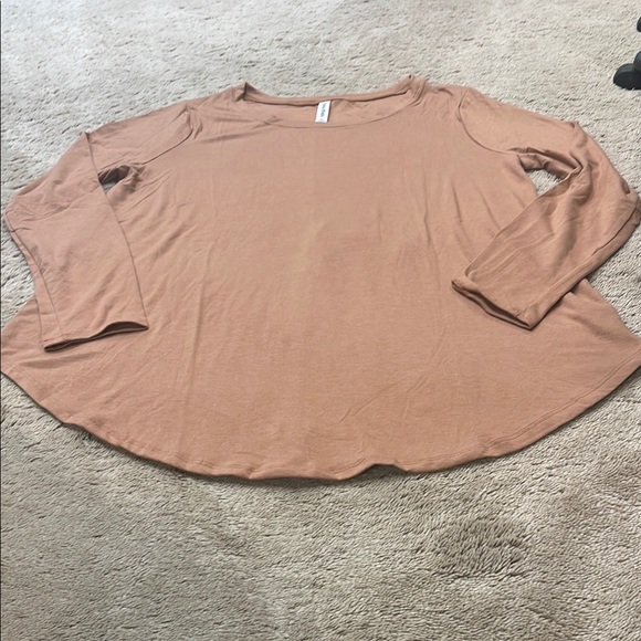 Women's Long Sleeve Top - Brown - Picture 1 of 3
